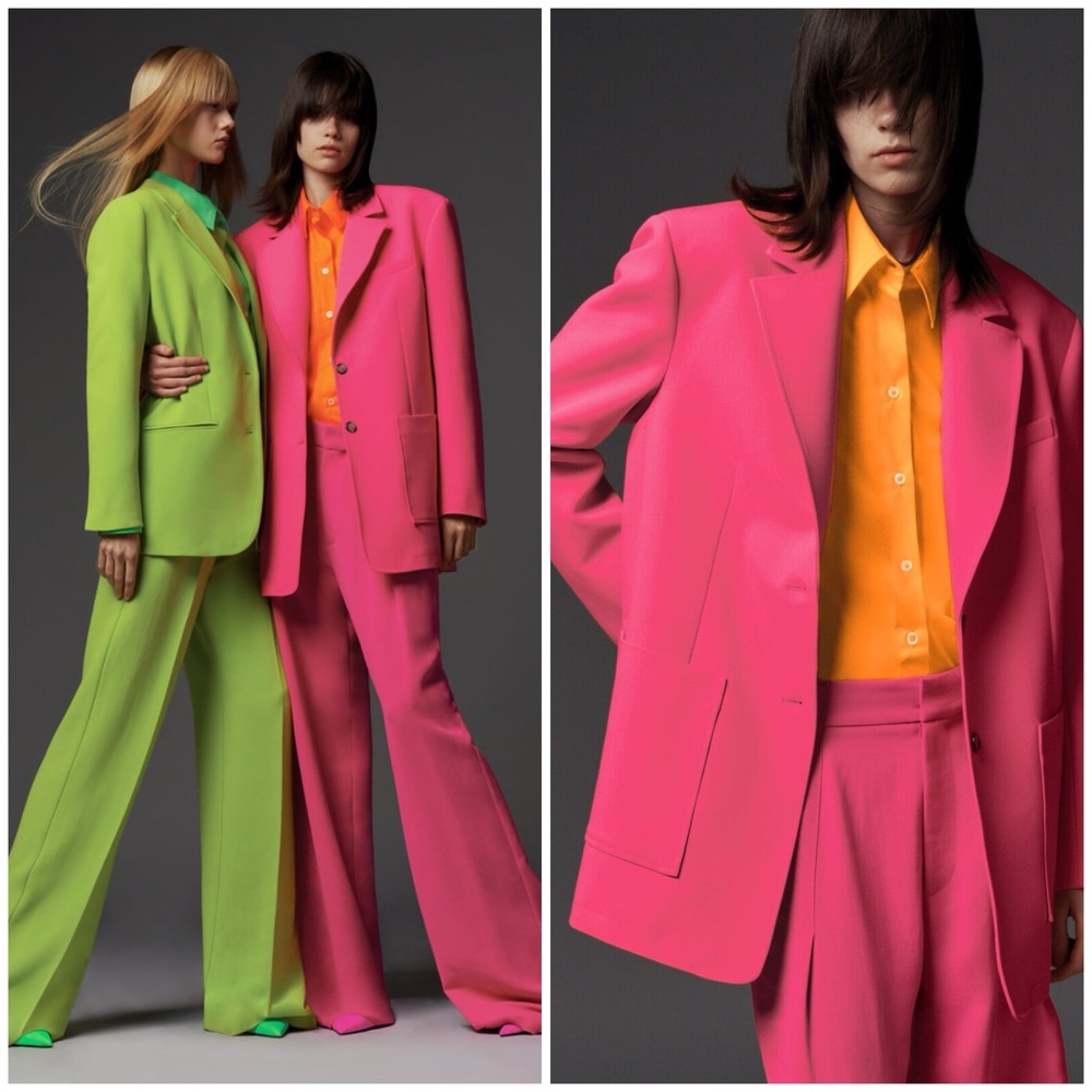 ZARA ~ ✨Limited Edition ✨Neon Pink Masculine Blazer